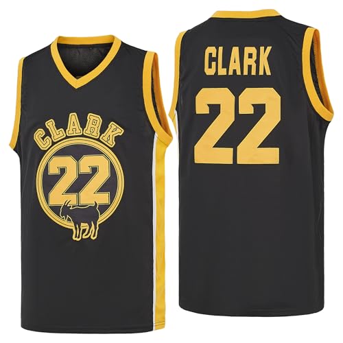 Men 22 Clark Jersey Basketball Jerseys Vintage Men's Classic Shirt L Black