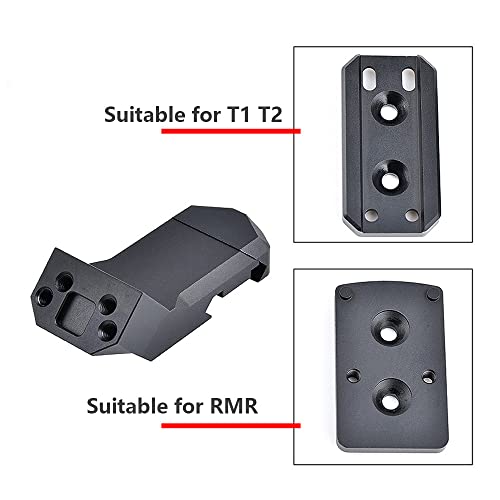 AWETHE QD Offset 45 Degree Angled Side Scope Mount Base Universal T1/T2 ...