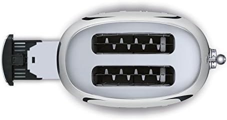 Smeg TSF01SSUS 50's Retro Style Aesthetic 2 Slice Toaster, Chrome (Renewed)