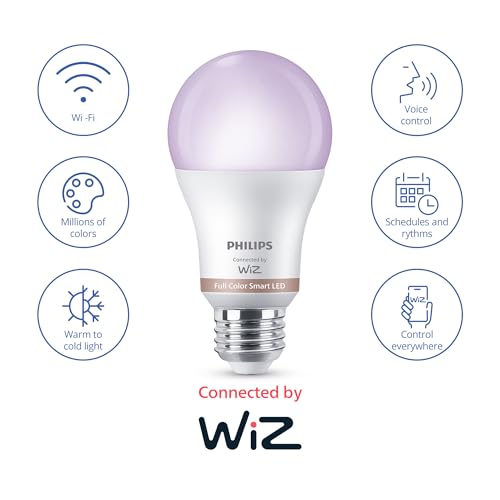 Philips Smart Lighting Connected Light Bulbs, 2-Pack, Color A19 60W 800LM E26 Indoor LED Lights, Smart Bulbs with Motion Detection, Control with Voice or App by PHILIPS - Image 3