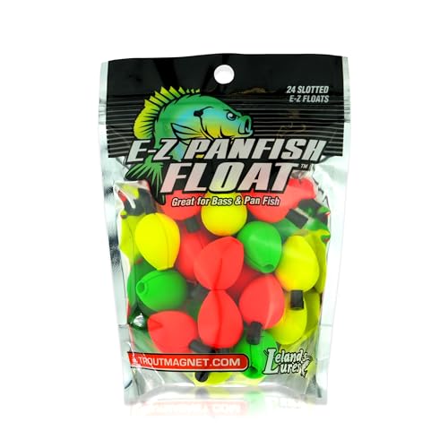 Trout Magnet - E-Z Panfish Floats - 24 Pack Slotted Fishing Float - Perfect for Trout, Panfish, and Crappie