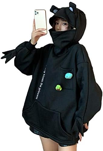 FeMereina Women Cute Shark Hoodie Long Sleeve Blue Kawaii Animal Shark Shape Hooded Pullover Oversized Aesthetic Sweatshirts for Teen Girls