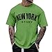 JHOKCI Mens T-Shirts Big and Tall Shirt Athletic Short Sleeve Tees Fashion Breathable Shirt Loose Lightweight Tee Green