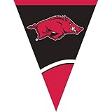 Creative Converting University of Arkansas Plastic Flag Banner, 10.5-Feet