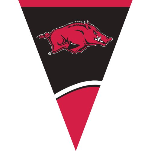 Creative Converting University of Arkansas Plastic Flag Banner, 10.5-Feet