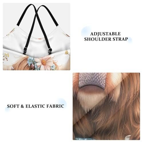 Bathtub Highland Cow Kids Swim Suits 3-10T Summer Swimsuits Girls, Beach Apparel3