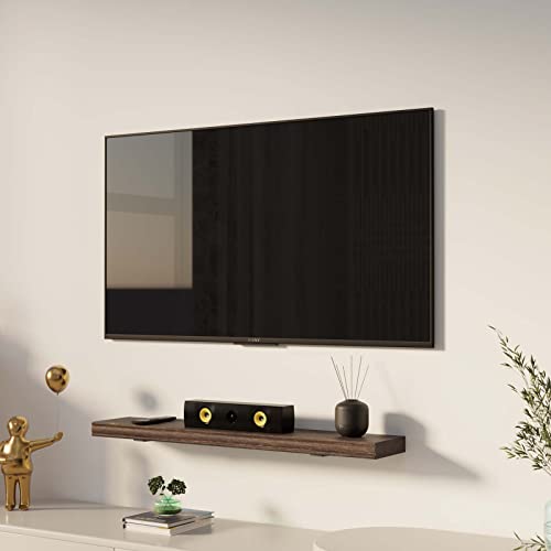 Zgren Floating Shelves Natural Wood Rustic Wide Wall Mounted Storage Shelf 36 Inch Long Farmhouse Wooden Shelving For Bathroom, Bedroom, Kitchen, Living Room, Laundry Room, Black Dark Brown, Set Of 2 #TOP4