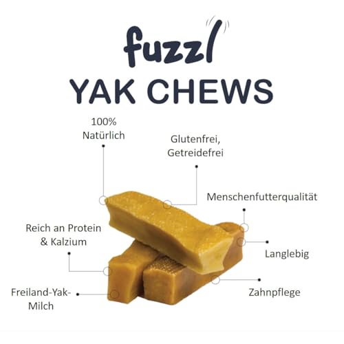 Fuzzl Yak Kausnacks für Hunde 2x70g - Original - Hundeleckerli aus Himalaya Yak Milch