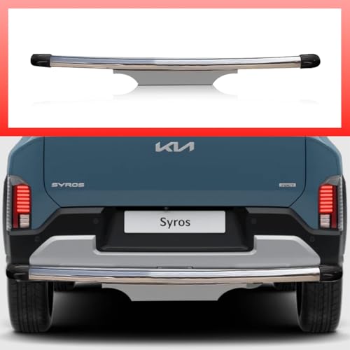 Image of Stainless Steel High Gloss Safety Rear Bumper Protector Sutaible for Kia Syros