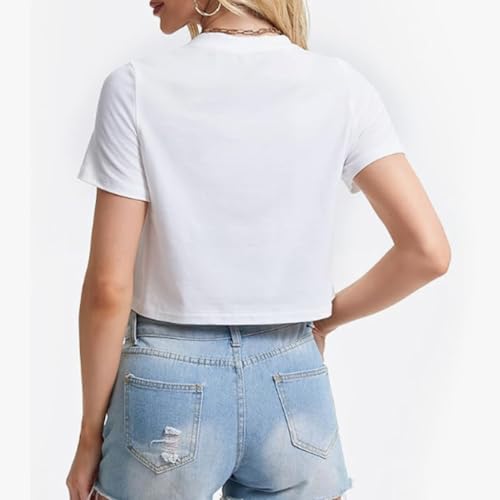 Magical Crop Top Women's Multicolor Cute Castle Graphic Tee Magic Kingdom Vacation Tshirt Casual Summer Shirt4