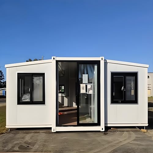 Modern Prefab Expandable Tiny Villa, 20ft Portable Foldable Container House Bedrooms, Fully Furnished Modular Home with Kitchen Bathroom,Luxury Prefabricated Cabin for Family Living or Vacation Rental - Image 3