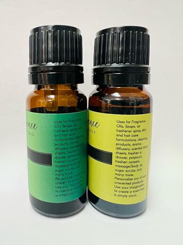 Image of Eternal Essence Oils 2 Pack 10ml Premium Fragrance Oil - Lemon Grass & Sweet Grass - for Candle, Soap Making, Aromatherapy, Diffusers, Home Care, & Humidifiers