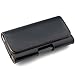 kwmobile Gürteltasche Hülle für Handys mit Gürtelclip - 14,4 x 7 cm Kunstleder Gürtel Case mit Gürtelschlaufe Schwarz