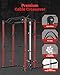 GarveeLife Power Cage, Power Racks for Home Gym with Pulley System, 1200 LBS Weight Capacity Multi-Functional Squat Rack for Strength Workout with More Training Attachment (Red D1002)