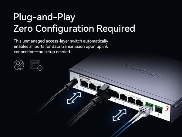 Image of 10 Port 2.5G Unmanaged Ethernet Switch,2x10G SFP+, 8x2.5 RJ45 Gigabit Network Switch, Robust Home Network Switch,Surpassing Basic Ethernet Splitter, Plug & Play, Desktop /Wall-Mount