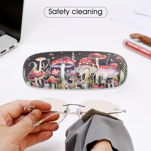 Image of PERFECTSIGHT Hard Shell Eyeglasses Case, PU Leather Protective Glasses Case, Cute Eyeglass Case for Women Men Girls