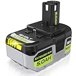 5.0Ah Replacement for Ryobi 18V ONE + Battery P108 P102 P103 P104 P105 P107 P109 P122 Compatible with Ryobi 18V ONE + Cordless Power Tools