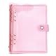 A6/A5 6 Löcher, bunter PVC-Einband, runder Ringordner mit Schnappverschluss, Loseblattordner, persönlicher Organizer (Sachet Pink, A5 mini set)