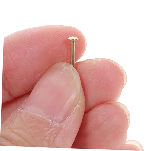 Clavos pequeños de cobre para cuadros 1.2x10mm color dorado fuerte miniatura 4