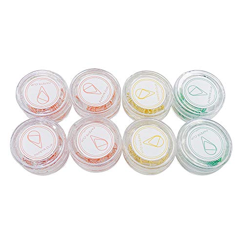 Paper Clip Super Cute Tiny Paperclips Stainless Steel in Colorful Paper Clips Holder, Office Document Holders, Bag, School, Home Desk Organizers (Eight Boxes)