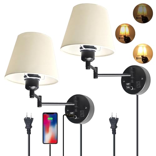 Lysed Dimmable Wall Sconces with USB