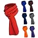 Cherjoury Fashion Warm Fleece Scarf Soft Lightweight Solid Color Autumn Winter Scarves Wraps for Women Men Girls Boys Fluorescent Orange