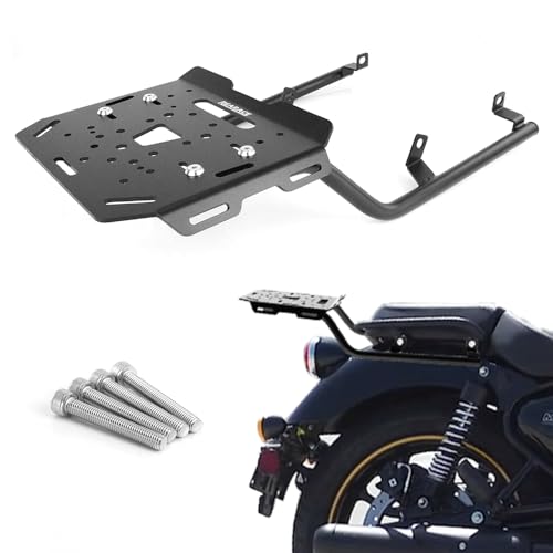 KK5 - Honda Monkey 125/A - Rear Carrier 5 REARACE Rear Luggage Rack Fit for Royal Enfield Meteor 350 2021-2026, Motorcycle Rear Top Plate Rear Storage Rack Cargo Carrier
