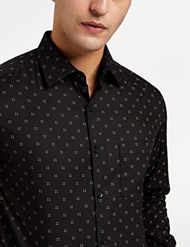 Image of Diverse Men's Cotton Printed Full Sleeve Regular Formal Shirt