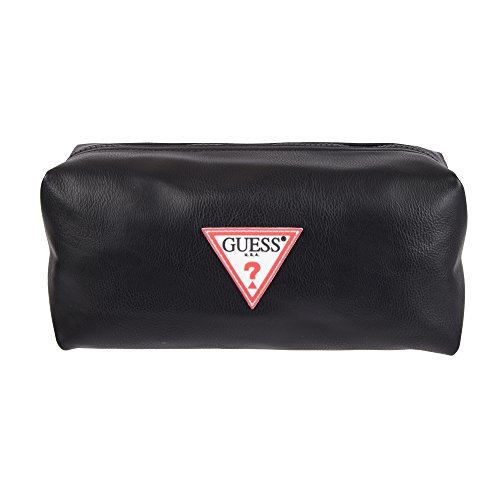 Guess Men's Zip Travel Kit, black shiny, One Size