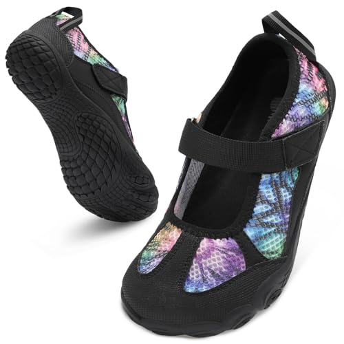 Best Women's Water Shoes for Wide Feet: Comfort & Fit Guide 13 BARERUN Water Shoes for Women Barefoot Beach Swim Aqua Socks Summer Zero Drop Wide Slides Sandals Quick Dry Pool River Sea Boat Walking Shoes Multicoloured Size 10 Wide