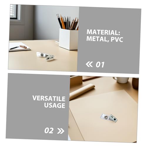 Clips badge métal double trou et attaches PVC durables - 3