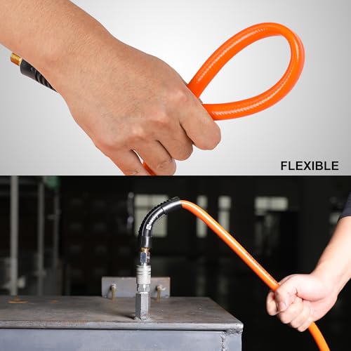 Manguera de aire de PVC flexible de 50 pies resistente a la presión 6