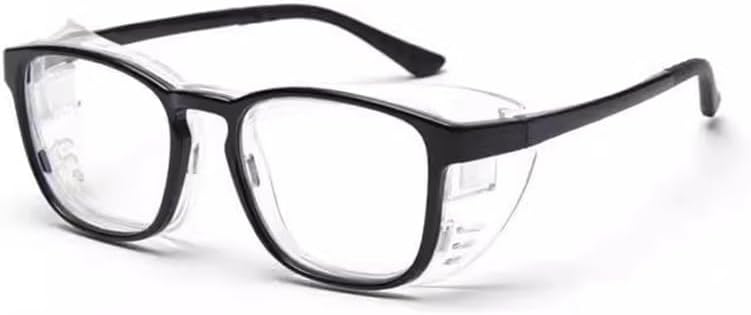 Advanced Hydrating Dry Eyes Glasses with Soft Silicone Moisture Chambers, Reusable Moisture Pad, Cataract Surgery Recover (Black Frame)