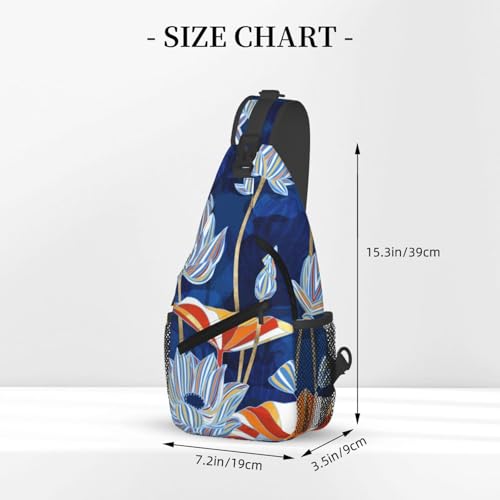 Bolso cruzado con estampado floral MyPiky para senderismo unisex miniatura 3