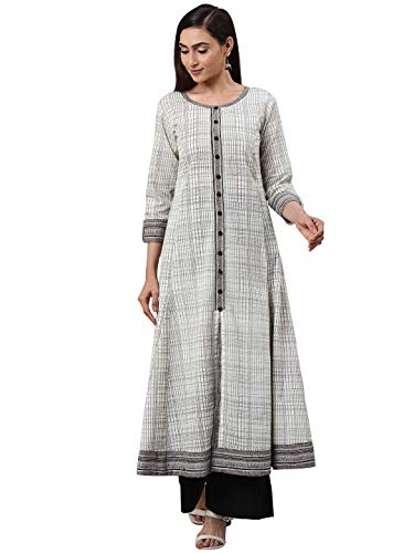 Image of Yash Gallery Women's Cotton Relaxed Fit Anarkali Kurta