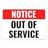1PC Out Of Service Sign, 10 x 7 Inches - Aluminum - Out Of Order Sign For Bathroom Elevator
