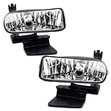 Nioboee Fog Lights Compatible With 1999-2002 Silverado 1500 2500/2000-2006 Suburban/Tahoe Front Bumper Lights Assembly Halogen Bulbs Clear Lens