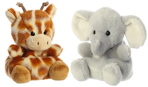 Image of Aurora Palm Pals Set of Two - Stomps Elephant and Safara Giraffe
