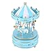 Wifehelper Carillon a 4 Cavalli Carillon a Girotondo Carillon a Giostra Carillon a Carosello Regalo per Fidanzata Bambini Bambini Festa di Natale(Blue)