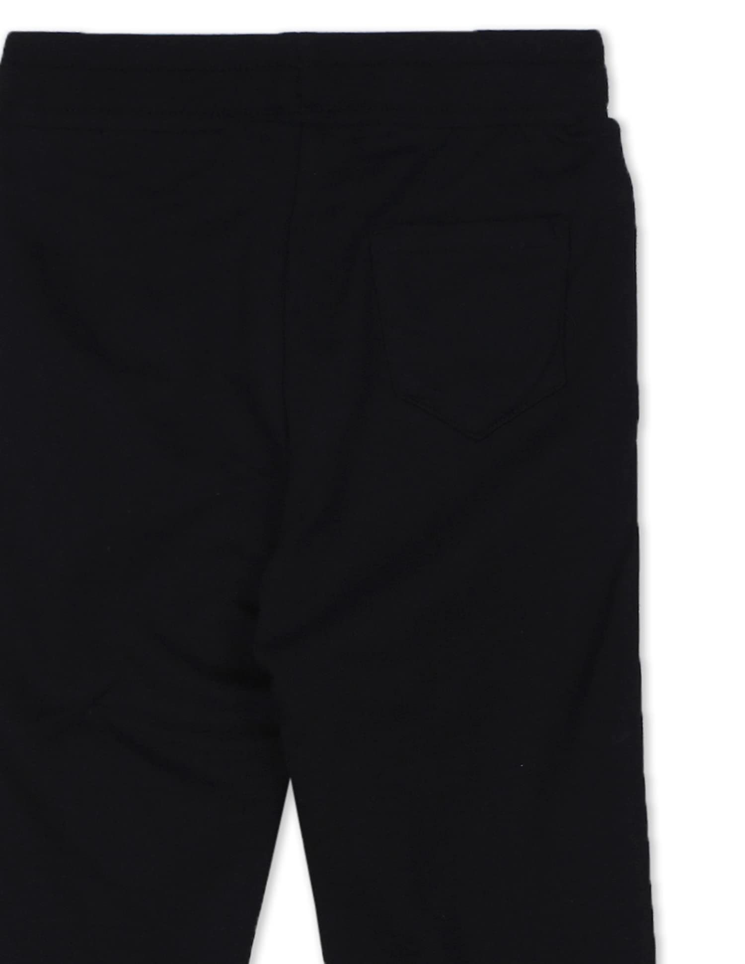 US Polo Assn. Knitted Cotton Joggers for Boys - Mid Rise, Regular Fit, Brand Printed Joggers for Kids - 12T, Black 3