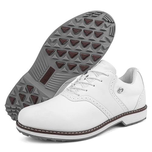 Zakey Golf Shoes Men Professional Spikeless Golf Shoes Comfortable Walking Footwears for Golfers (11.5