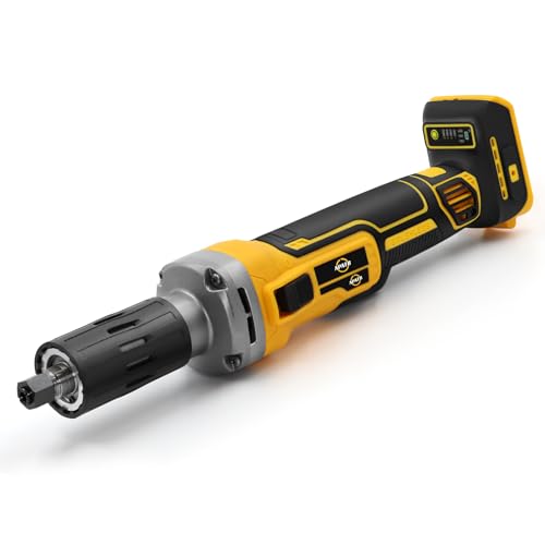Image of Cordless Die Grinder Compatible with DEWALT 20V Max Battery, 1 /4 inch Precision Chuck, 11000 RPM Brushless Motor for Rust Removal, Grinding, Polishing, Deburring (No Battery)