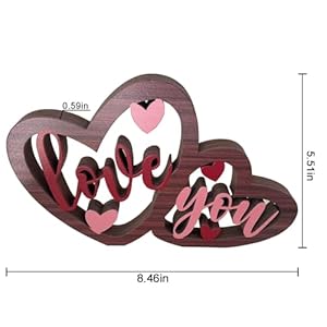 Valentines Day Wooden Sign Valentine's Day Gifts Home Office Table Top Decor Heart Centerpiece Decorations for Tiered Trays Shelf Coffee Bar Mantle Windowsill Love You Valentines Day Wooden Sign Valentines Day Gifts Home Office Table Top Decor Heart Centerpiece Decorations for Tiered Trays Shelf Coffee Bar Mantle Windowsill Love You