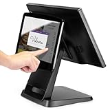 Volcora Retail and Restaurant POS Terminal Machine for Small Business, Point of Sale Cash Register with Android 11 OS, 15.6' & 11.6' Dual Touch Screen, Black, Hardware Only