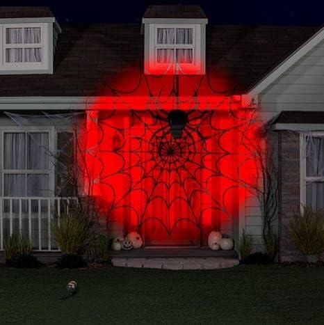 Gemmy Spider Web Constant Red Electrical Outlet Halloween Indoor Outdoor Light Show Projector