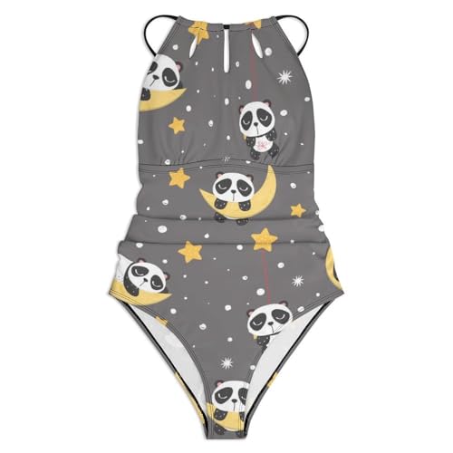 Contrôle ventre maillots de bain une pièce à motifs panda pour sculpter les formes