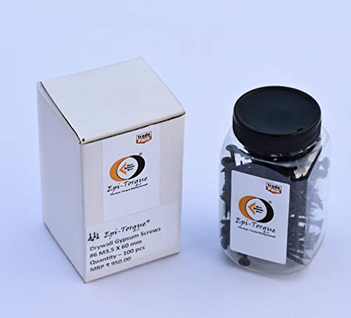 Image of Drywall Gypsum Black Screw Sharp Point Size #6 M3.5 X 60mm (Pack of 100 Pcs)