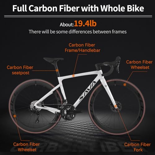 SAVADECK Carbon Road Bike,Lightweight Full Carbon Racing