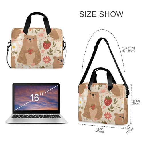 Bolsa para laptop ALAZA con estampado de marmota fresa, 13-15.6 pulg miniatura 5
