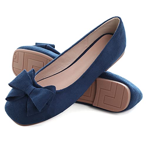 Image of Dear Time Women's Flats Shoes Bowknot Dressy Ballets Loafers Wedding Business Casual Walking Shoes